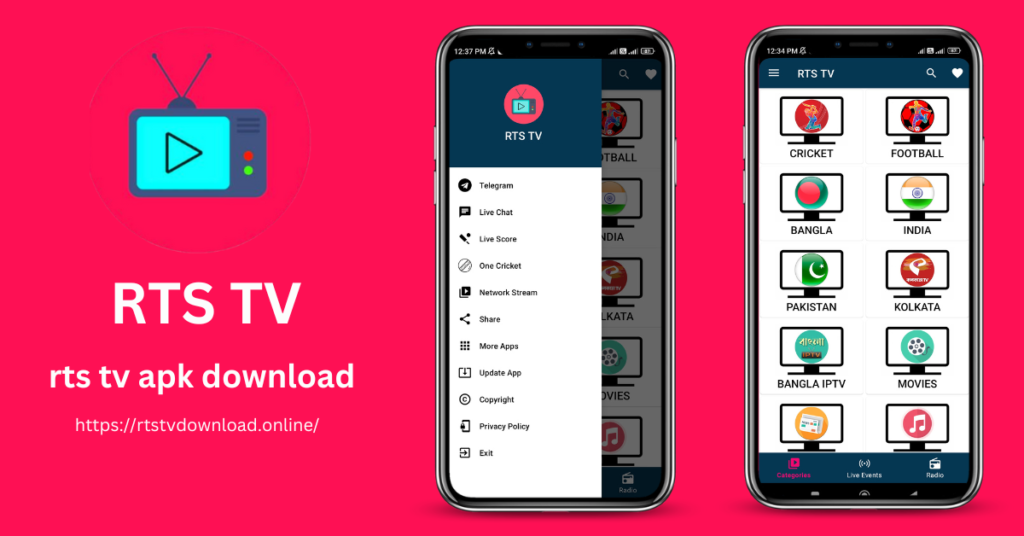 Some Screenshot of RTS tv Apk 