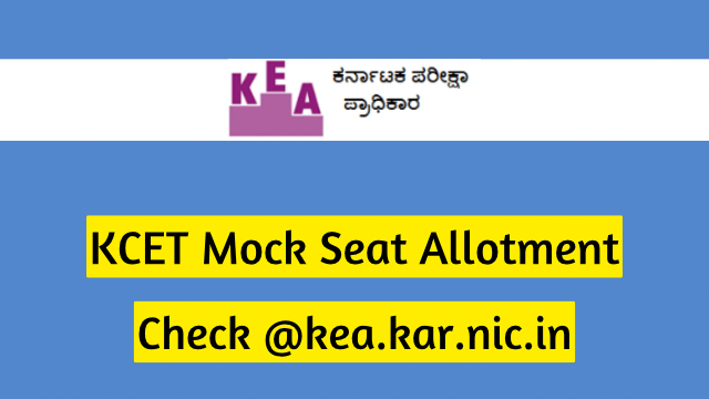 KCET Seat Allotment Result 2023 | Today Relisng Link